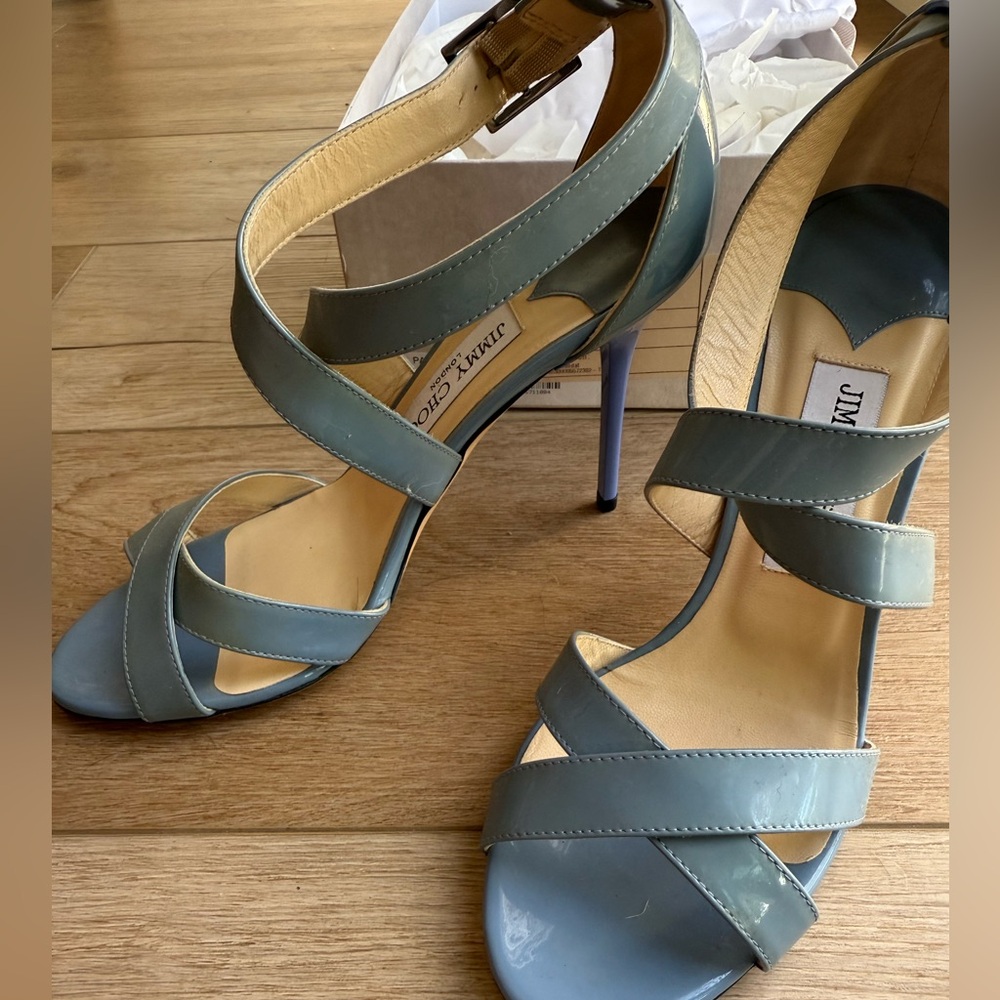 Jimmy Choo Teal Strappy Heels